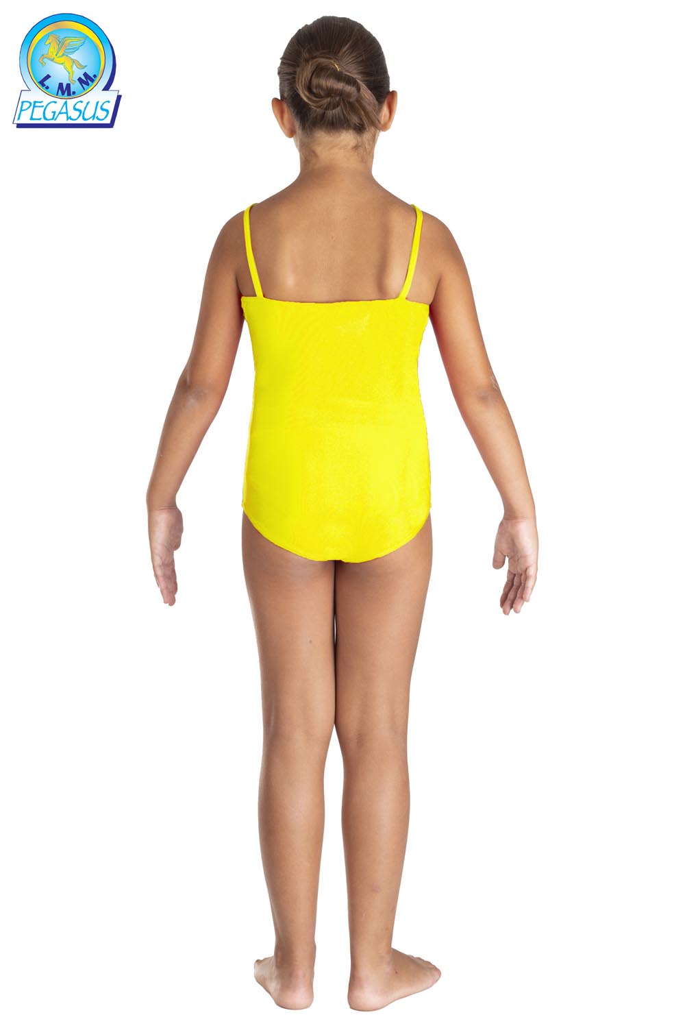 BODY LYCRA SPALLINE TINTA UNITA GIALLO BAMBINA